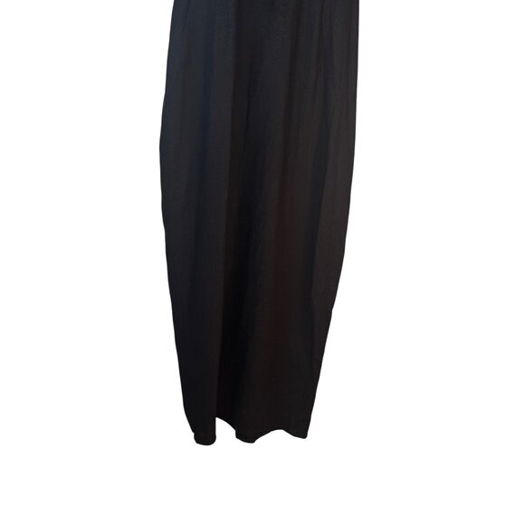 2/$30 ZARA Black 50% Linen Puff Sleeve Midi Dress - Picture 11 of 16